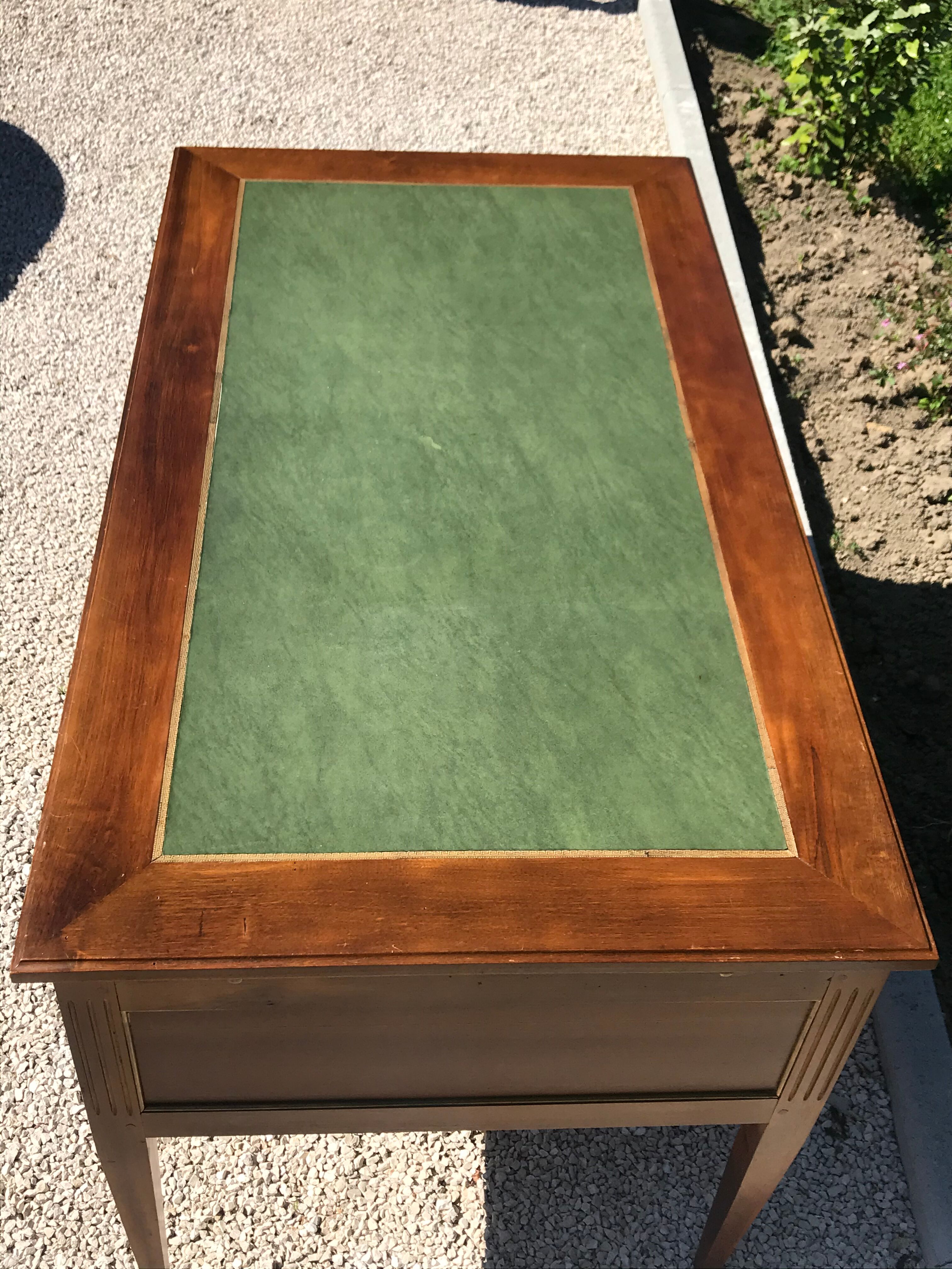 Louis XVI style desk in walnut period 1950