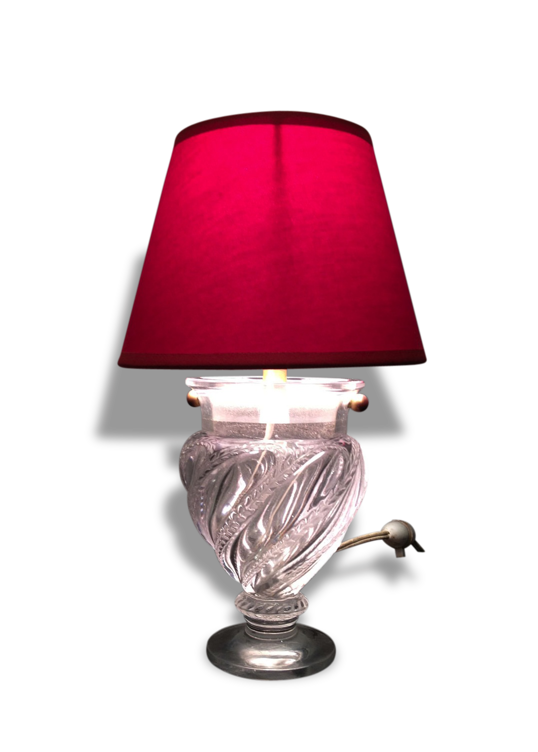 Petite lampe en verre. Vers 1940