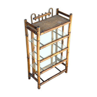 Asian-style bamboo shelf