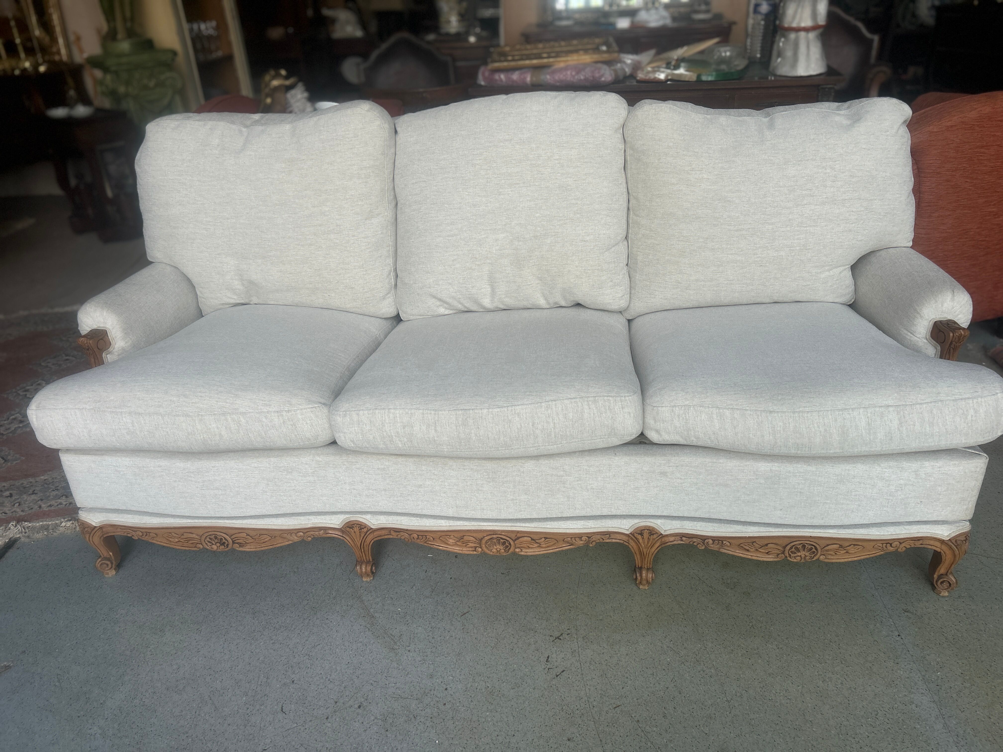 Large Louis XV style sofa bed