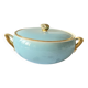 Soupière légumier faïence ancienne Boch et Frères Kéralux bleu