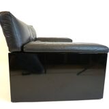 Knoll Brigadier 2 seater leather sofa by Cini Boeri