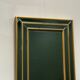 Mid-century modern mirror with layered brass frame, 1980s