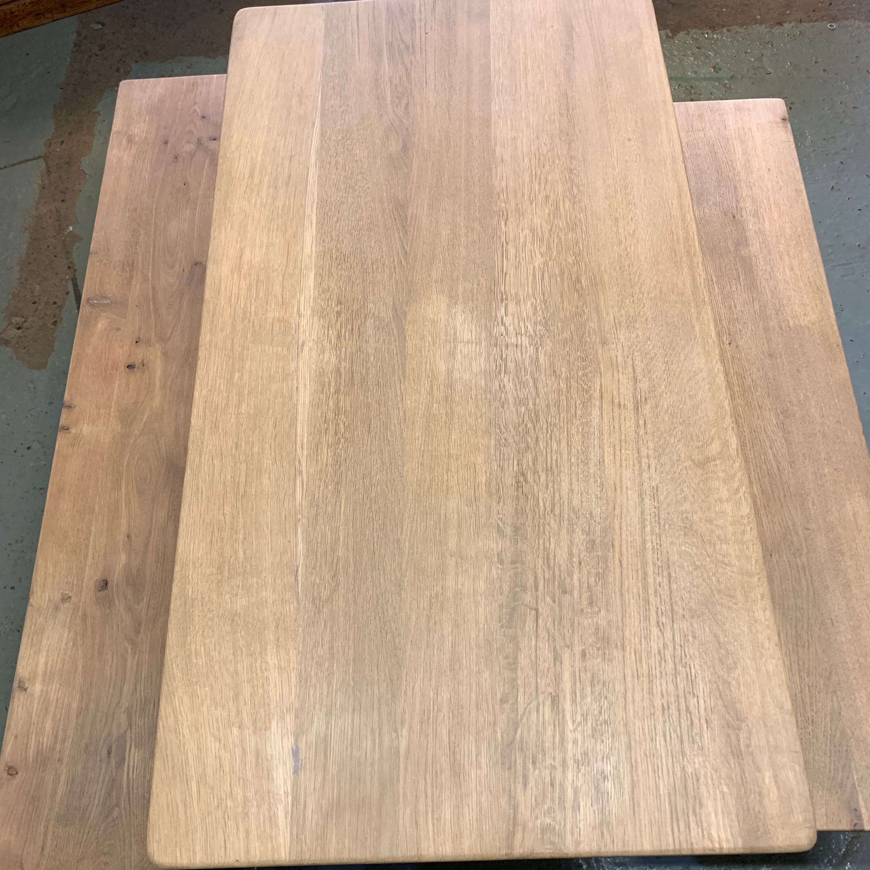 Monastery table in raw oak and its 2 benches