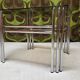Table basse chrome verre fumé 1970"