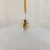 Hanging lamp ellipse glass and brass