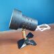 Black metal clip-on lamp articulated 70's