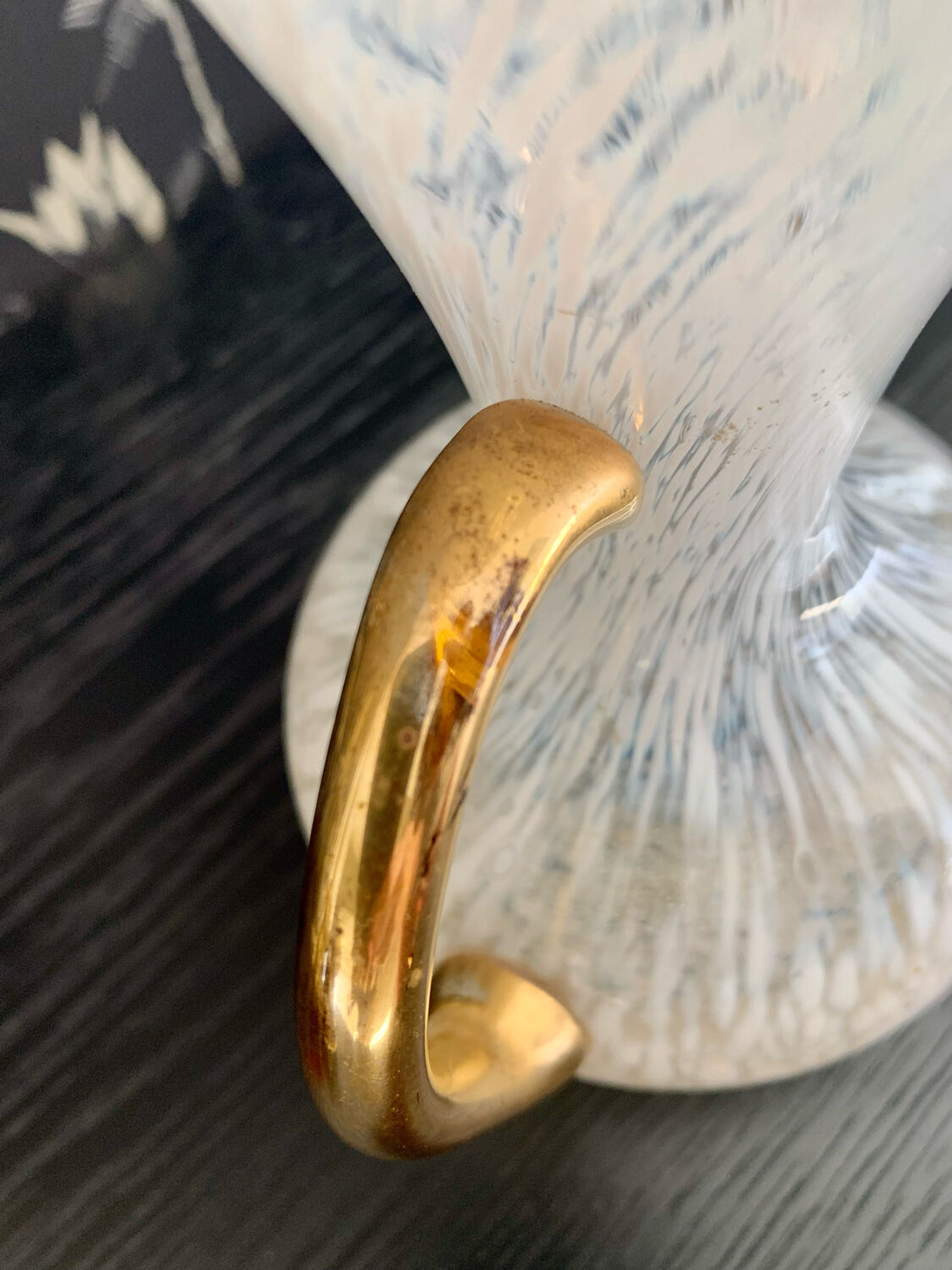 Glass vase by Clichy Art Deco style