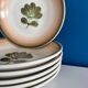 set of 6 floral deep plates Gien - vintage floral plate service KA