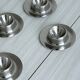 Lot de 4 coquetiers en inox brossé
