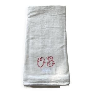 Drap ancien en lin naturel