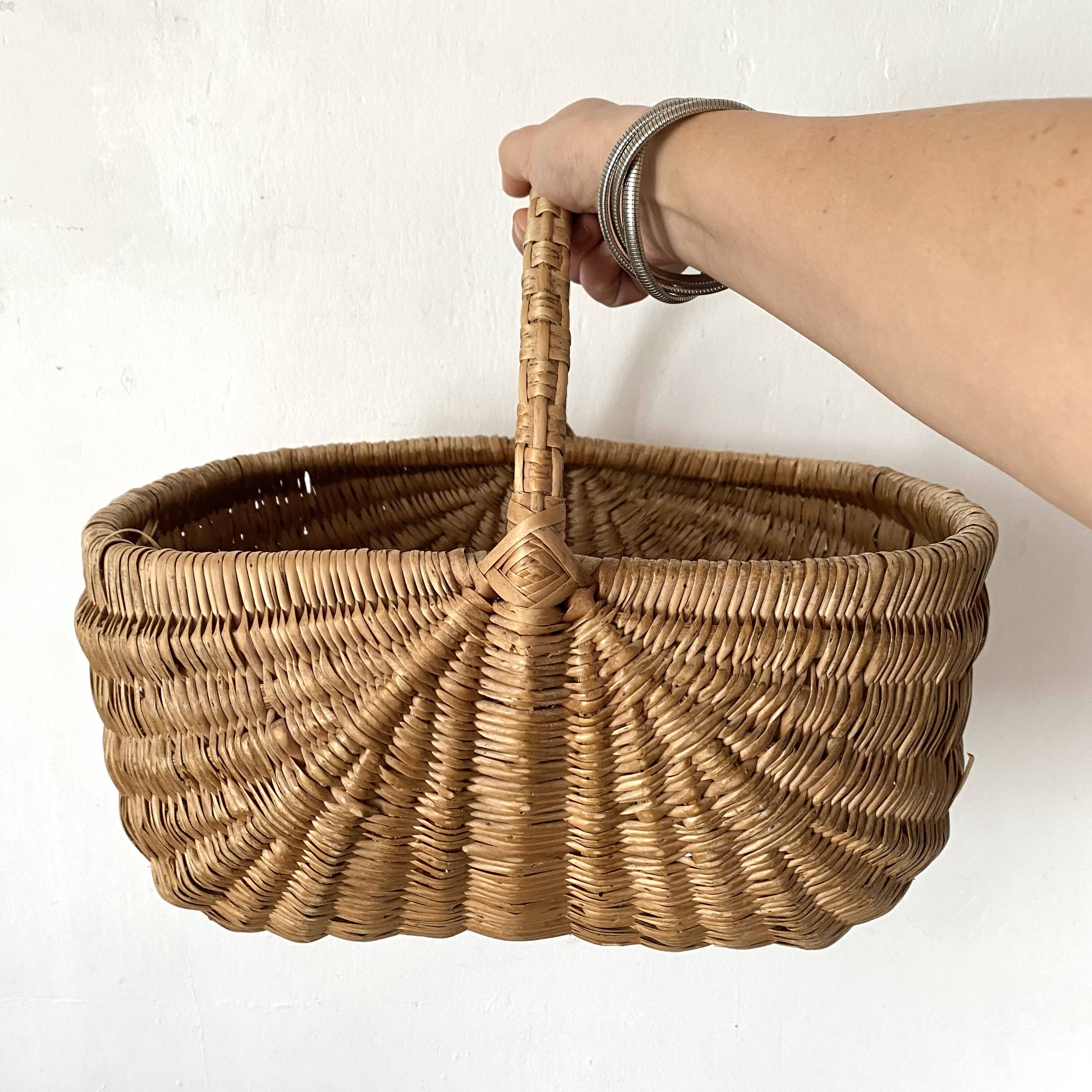 Vintage woven wicker basket