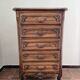 Antique chest of drawers with 5 solid wood drawers (Louis XV style)