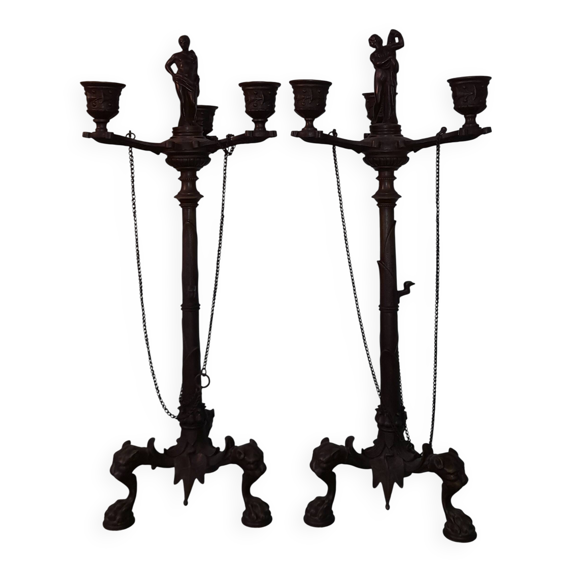Napoleon III bronze candelabra