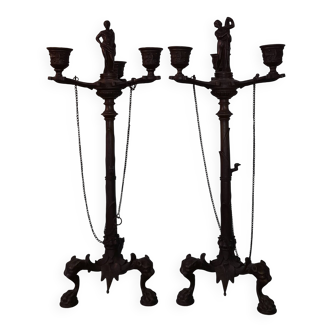 Napoleon III bronze candelabra