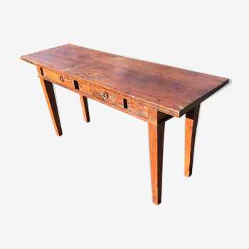 Exotic wooden antique console