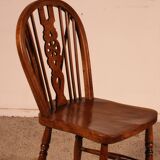 Set of 4 19th Century Windsor Wheelback Chairs