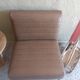 Chauffeuse fauteuil vintage en chrome/skaï