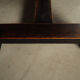 Jean Batenburg dark stained oak dining table for MI, Belgium, circa 1969