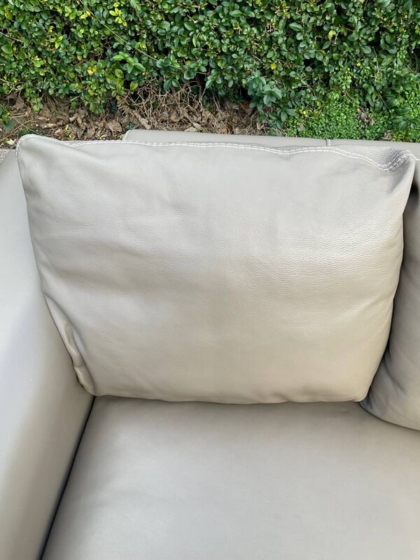 Canapé 3 places Roche Bobois en cuir beige