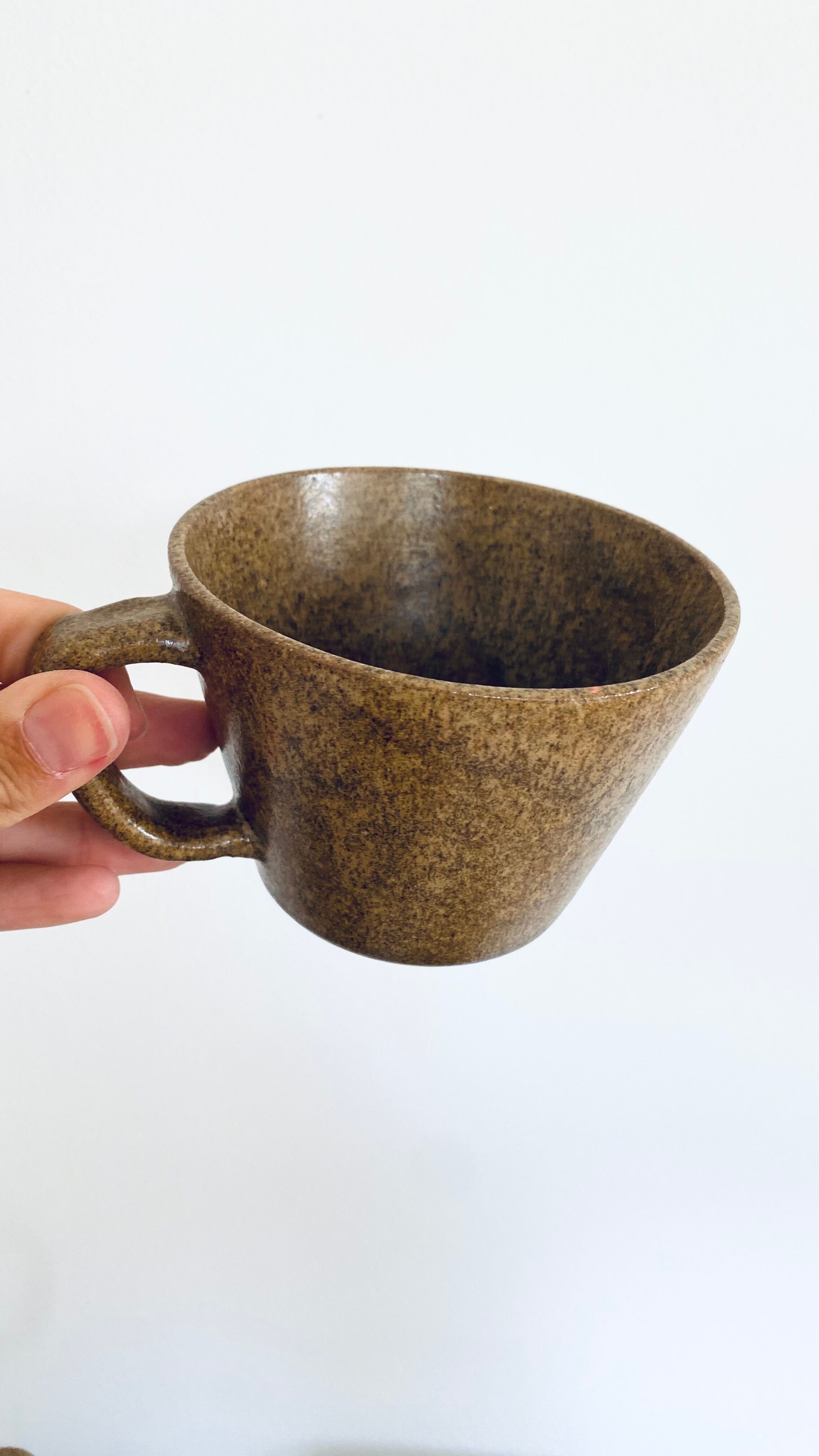 Set of 6 stoneware coffee cups