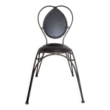 Metal and leather chair