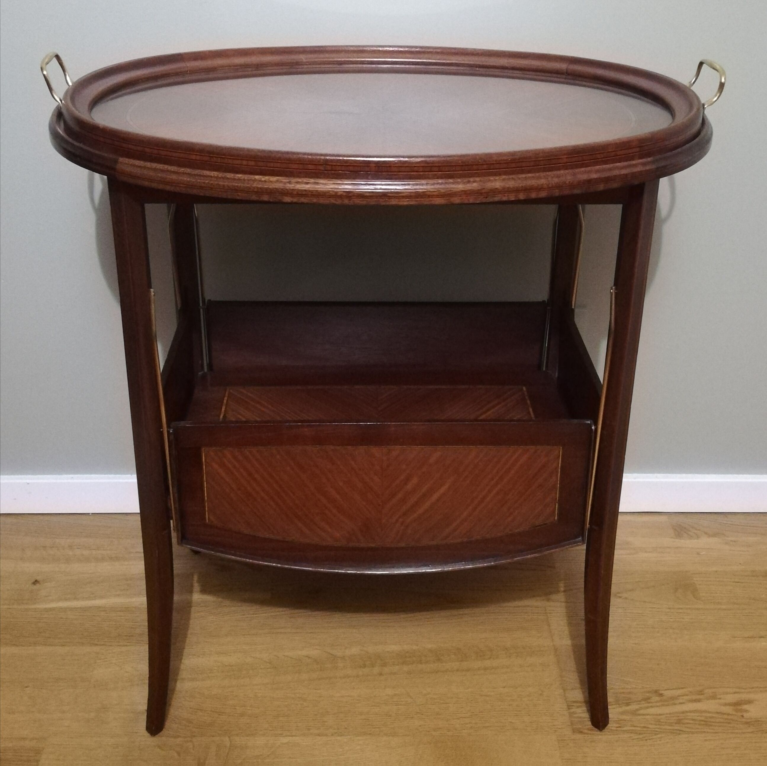 Art deco dessert in mahogany and marquetry