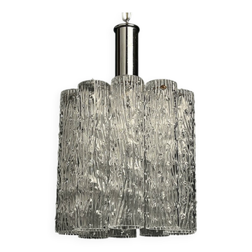 Mid-century Murano glass chandelier Tronchi by Toni Zuccheri for Venini, Italy, 1970s.