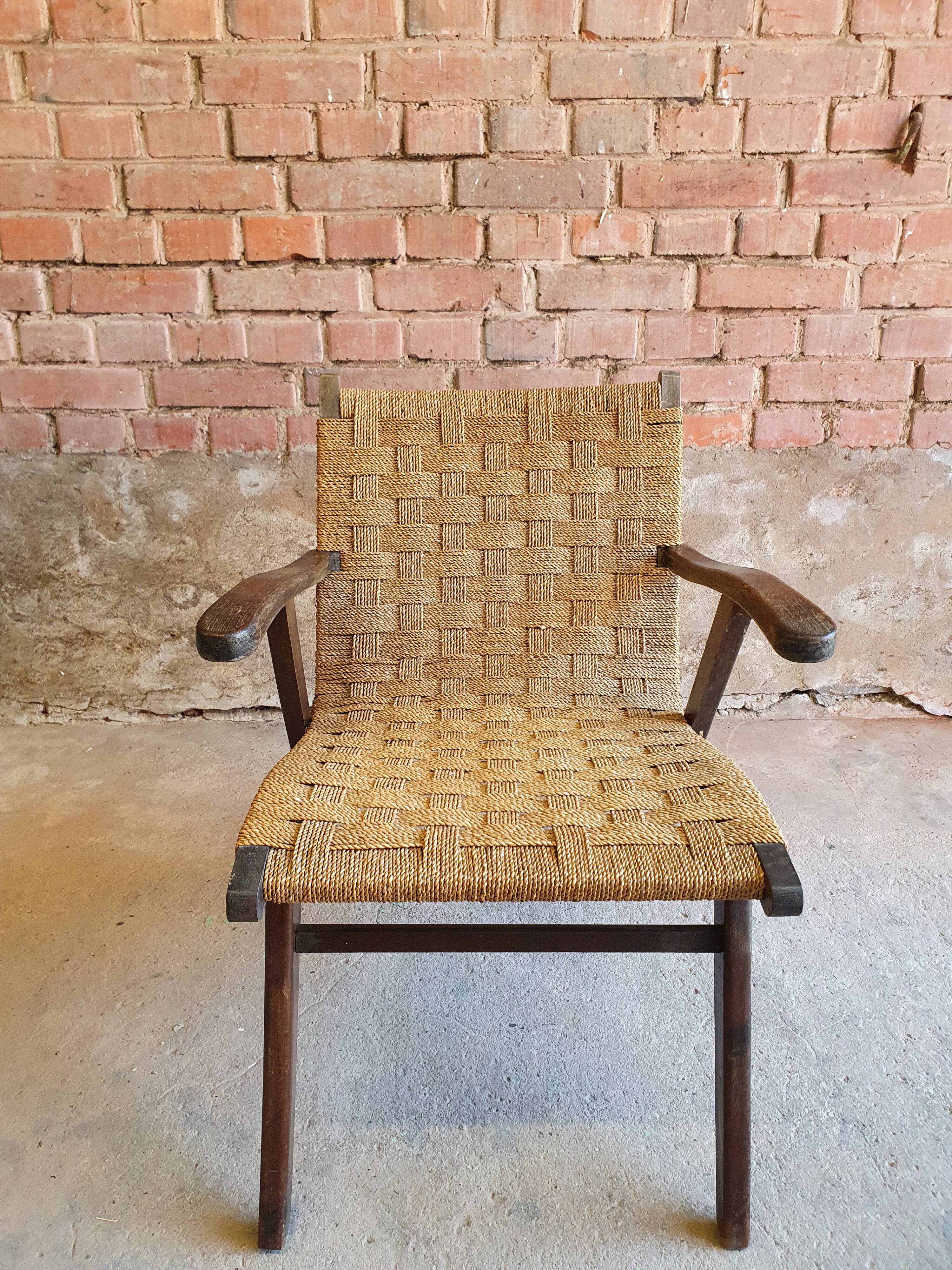 Armchair design rope 1960"