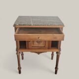 Walnut and green marble sideboard – Louis XVI style – Early 19th century