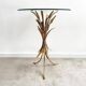 Table d'appoint en laiton vintage formant une gerbe de blé