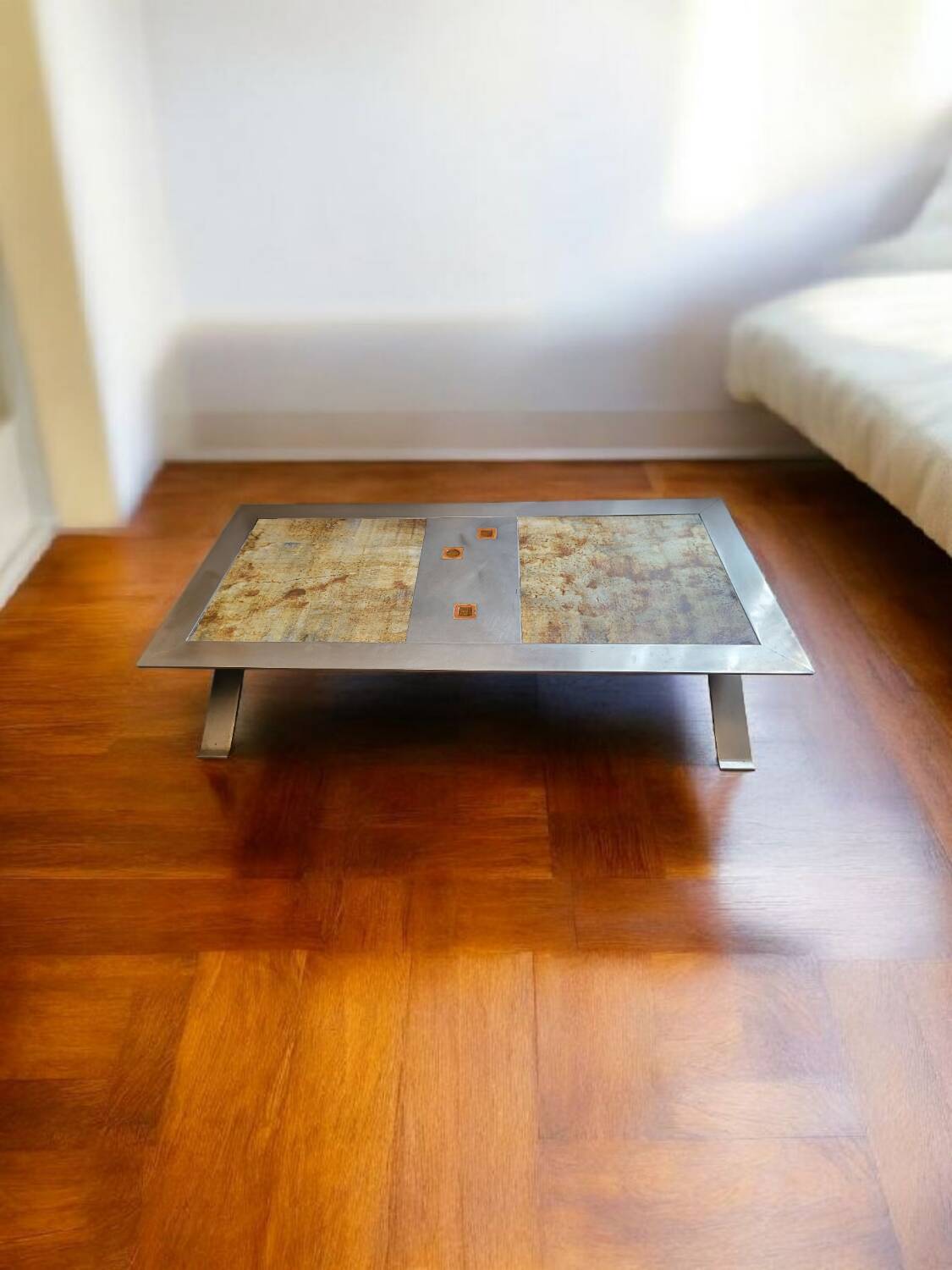 Ceramic and metal coffee table