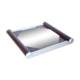 Mirror tray serving aperitif, wood and glass, art deco style