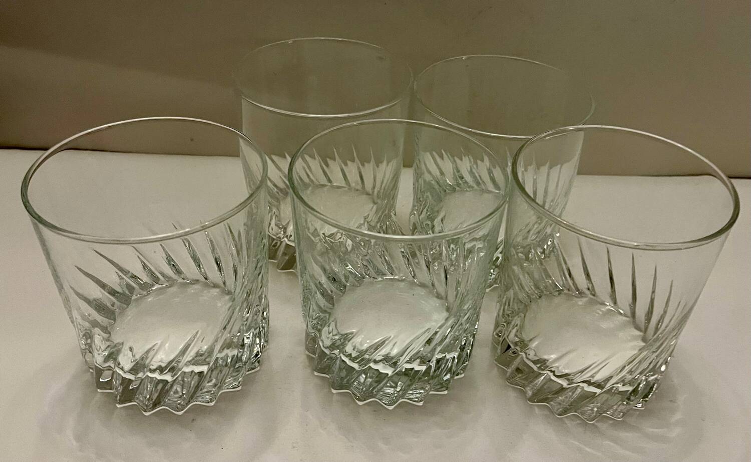 5 whiskey glasses