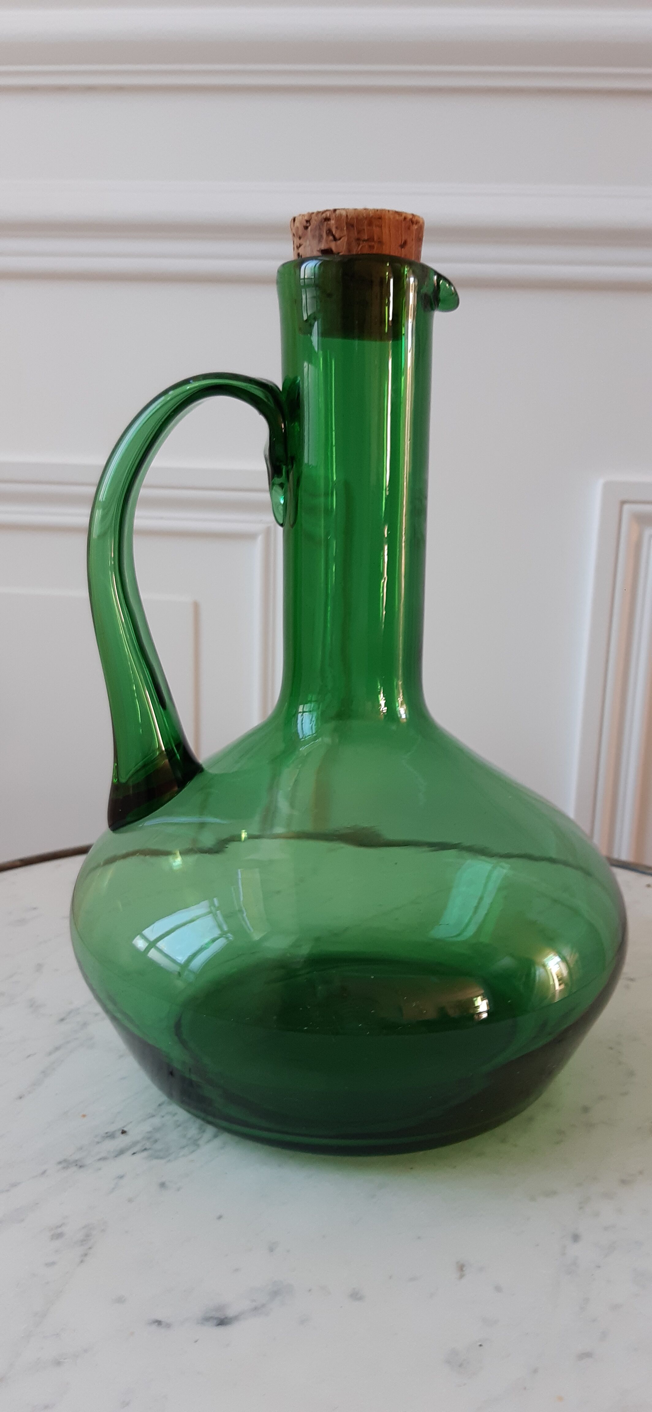 Green bottle / pitcher 60s-70s