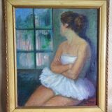 Portrait d'une danseuse impressionniste du xxe siècle.