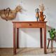 Solid wood table - vintage wooden desk with drawer