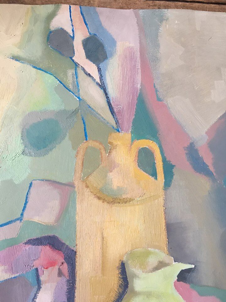 Stylized still life painting