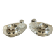 Set of egg cups, salt shaker and pepper shaker