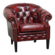 Fauteuil club Chesterfield en cuir de vache anglais