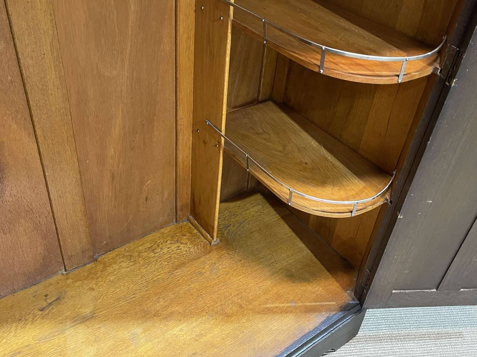 1930s English oak student wardrobe