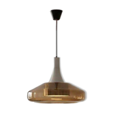 Vintage space age suspension / chandelier with smoked shade