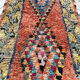 Peach orange Boucherouite Berber rug