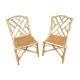 Pair of rattan chairs Italian work
