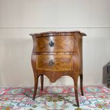Louis XV Period 18th Century Curved Marquetry Chest of Drawers