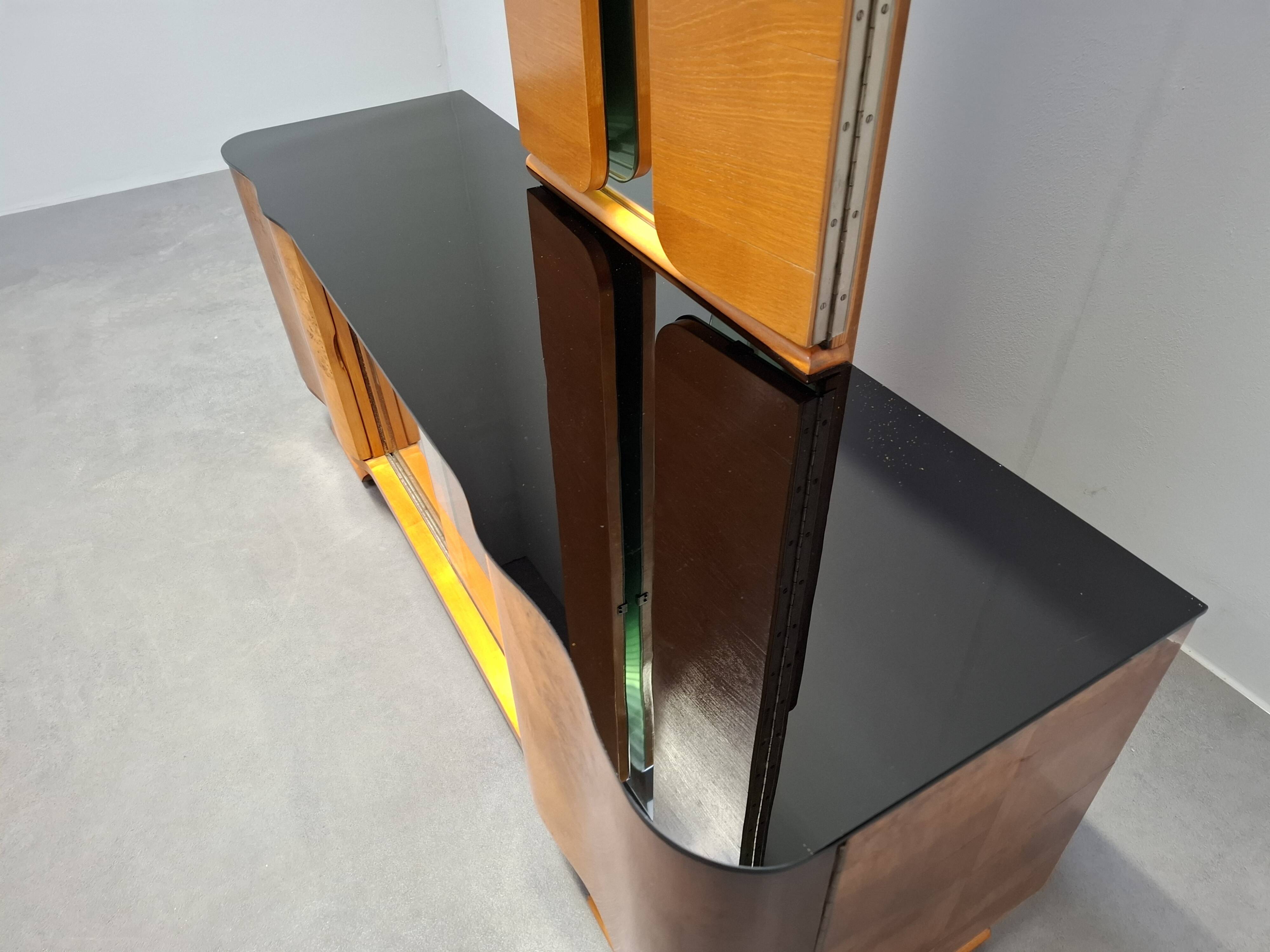 Art Deco Vanity Cabinet Attributed to Jindřich Halabala, Czechoslovakia, 19