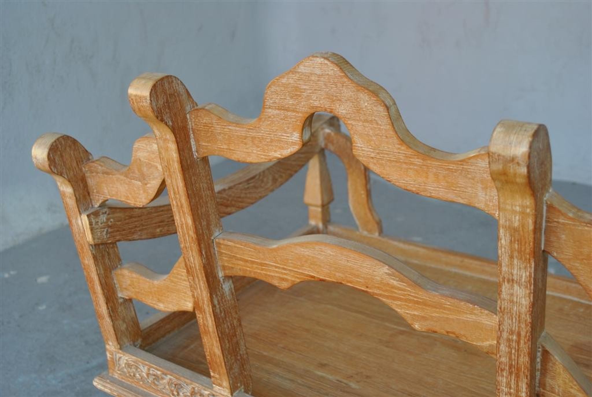 Chinese dignitary armchair in patinated oak