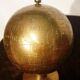 Old terrestrial globe in copper, brass