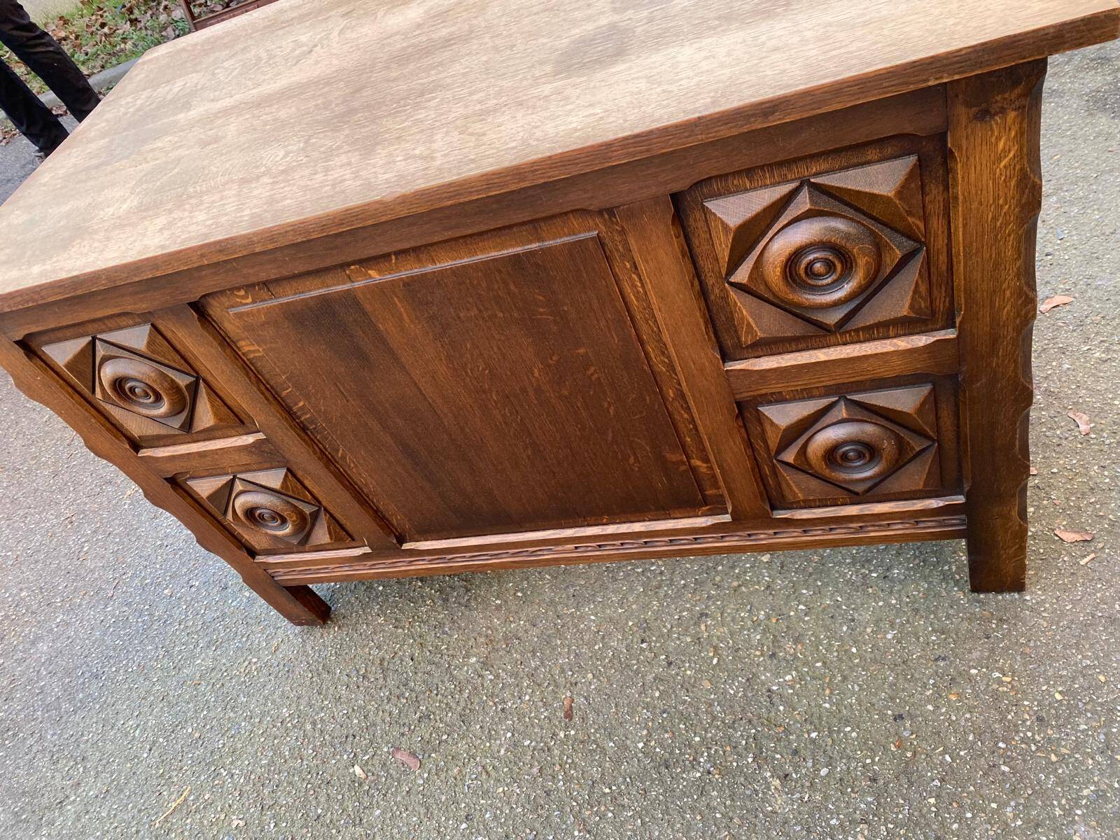 Spanish desk from the 19th century in solid wood 120x65cm