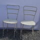 Paire de chaises de jardin en fer forgé